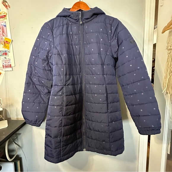 WINDRIVER Hyper-Dri Water Repellent Breathable Long Puffer Navy Blue Jacket - Picture 2 of 10